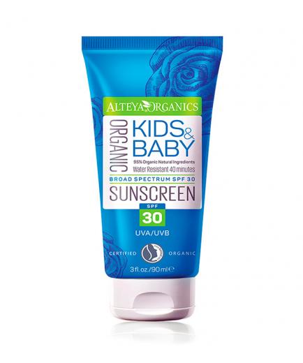 Alteya Organics - Protector solar orgánico para niños y bebés - Facial y Corporal SPF 30