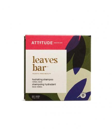 Attitude - Champú sólido hidratante Leaves Bar - Almizcle de hierbas