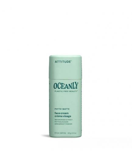 Attitude - Solid Mattifying Face Cream for Combination Skin Mini Oceanly - Watercress Extract, Phytoglycogen and Arrowroot Extract