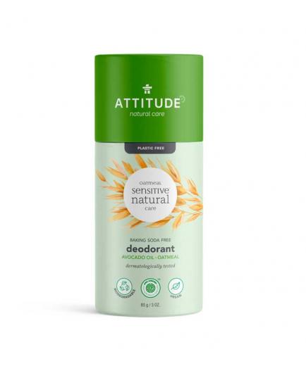 Attitude - Desodorante sólido vegano sin bicarbonato de sodio Sensitive Natural - Aceite de aguacate
