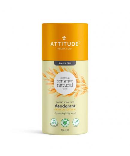 Attitude - Desodorante sólido vegano sin bicarbonato de sodio Sensitive Natural - Aceite de argán