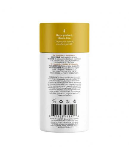 Attitude - Super Leaves Vegan Solid Deodorant - Lemon Leaves
