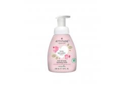 Attitude - Espuma limpiadora cuerpo y cabello 2 en 1 para bebés Baby Leaves 295ml - Sin fragancia