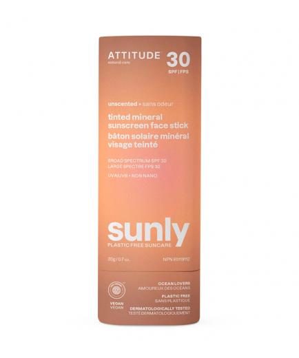 Attitude - Protector solar facial en barra con color SPF30 UVB + UVA -  Sin fragancia