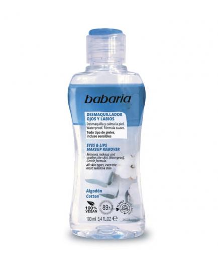 Babaria - Biphasic make-up remover for eyes and lips - Cotton 100ml