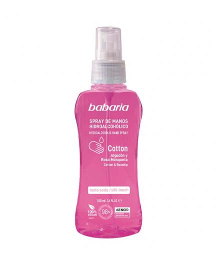 Babaria - Spray de manos hidroalcohólico - Algodón y rosa mosqueta