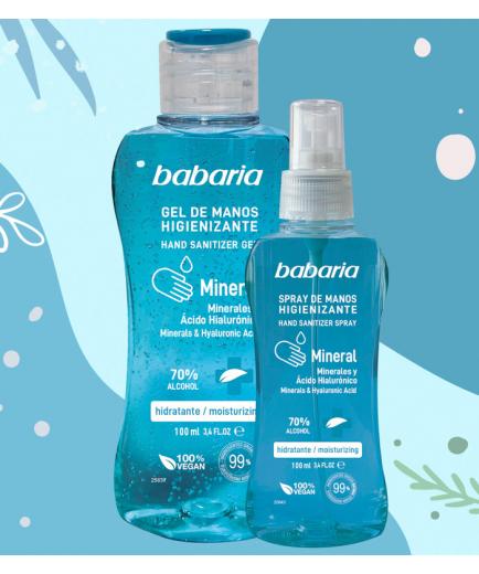 Babaria - Hydroalcoholic Hand Spray - Minerals and Hyaluronic Acid 100ml