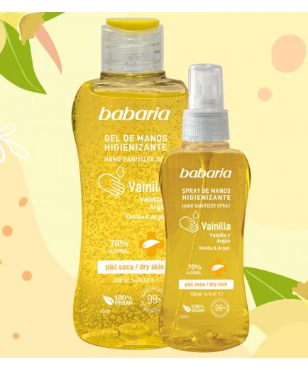 Babaria - Hydroalcoholic hand spray - Vanilla and Argan 100ml