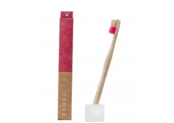 Banbu - Cepillo de dientes de bambú - Medio: Rosa