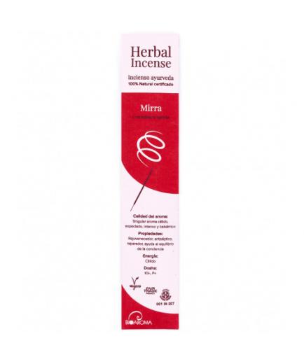 BioAroma - Incienso ayurvédico y 100% natural Herbal Incense - Mirra