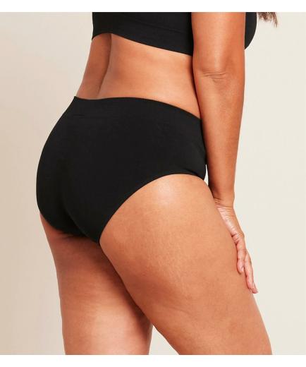 Boody - Bamboo Panties Midi Brief Black - Size L