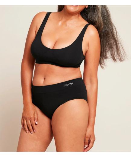 Boody - Bamboo Panties Midi Brief Black - Size L