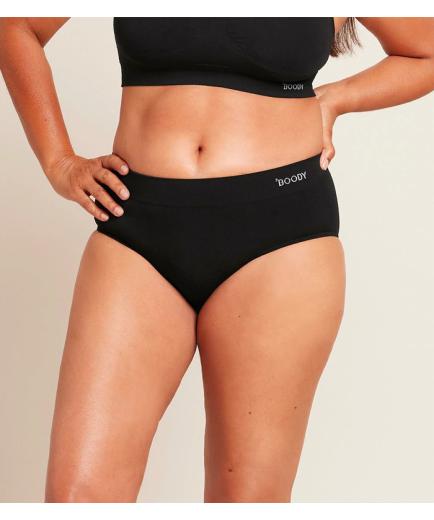 Boody - Bamboo Panties Midi Brief Black - Size L