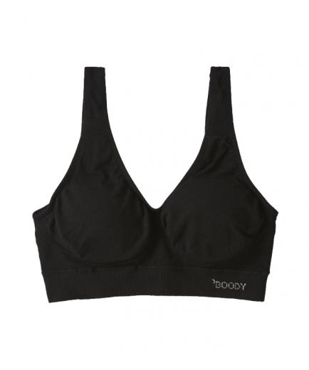 Boody - Padded Bamboo Shaper Crop Bra Black - Size S