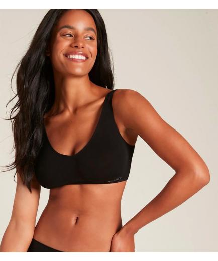 Boody - Sujetador de bambú Shaper Crop Negro - Talla S