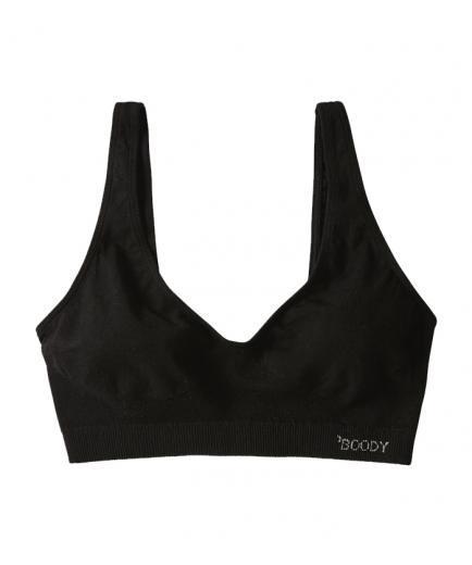 Boody - Bamboo Shaper Crop Bra Black - Size M