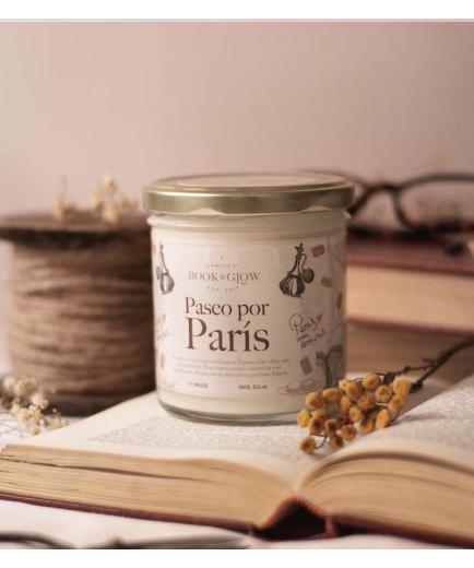 Book and Glow - Wanderlust collection soy candle - Walk through Paris