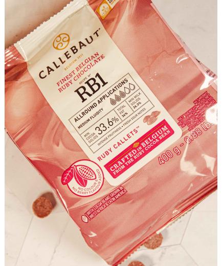 Callebaut - Belgian Pink Ruby Chocolate Pearls 33.6% - Milk Chocolate Coating