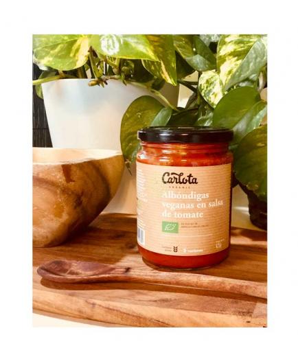 Carlota Organic - Vegan meatballs in vegetable sauce and Bio red wine 425g