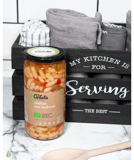 Carlota Organic - Beans with vegetables Bio 720g