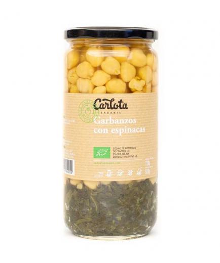 Carlota Organic - Garbanzos con espinacas Bio 720g