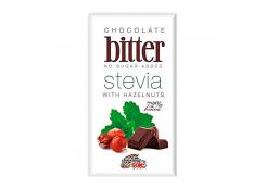 Chocolates Solé - Dark chocolate bitter stevia 72% with hazelnuts