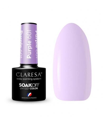 Claresa - Semi-permanent nail polish Soak off - 601:  Purple
