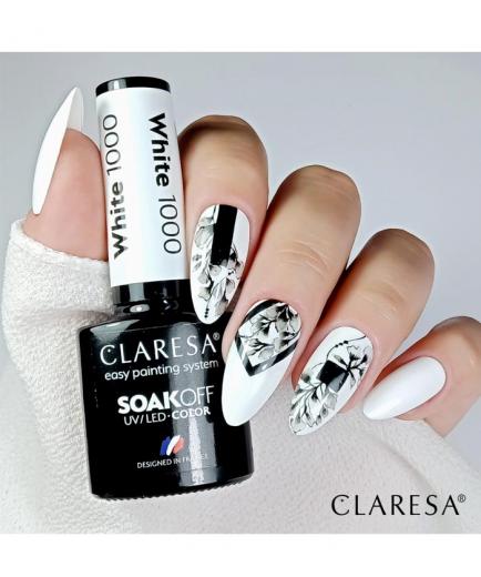 Claresa - Semi-permanent nail polish Soak off - 1000: White
