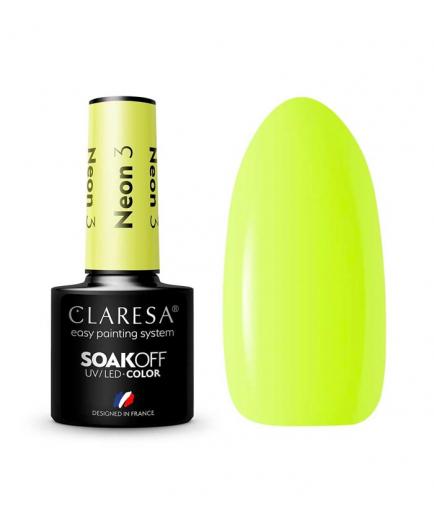 Claresa - Esmalte semipermanente Soak off - 3: Neon