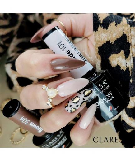 Claresa - Semi-permanent nail polish Soak off - 304: Brown