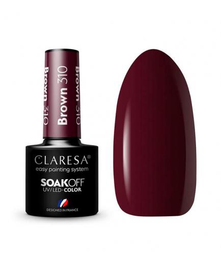 Claresa - Semi-permanent nail polish Soak off - 310: Brown