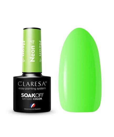 Claresa - Semi-permanent nail polish Soak off - 4: Neon