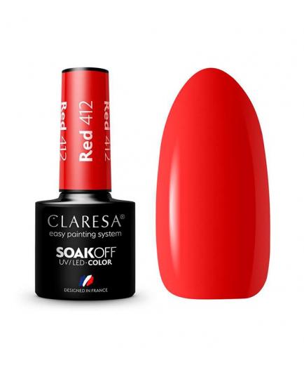 Claresa - Semi-permanent nail polish Soak off - 412: Red