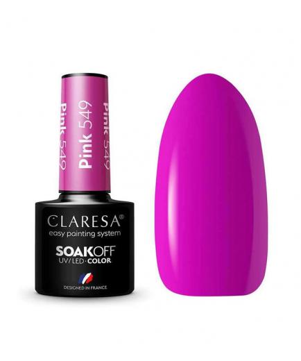 Claresa - Semi-permanent nail polish Soak off - 549: Pink