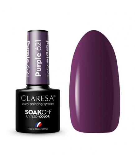 Claresa - Semi-permanent nail polish Soak off - 621: Purple