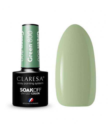 Claresa - Semi-permanent nail polish Soak off - 800: Green