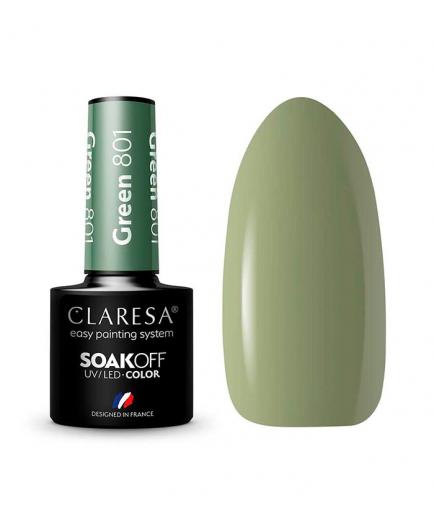 Claresa - Semi-permanent nail polish Soak off - 801: Green