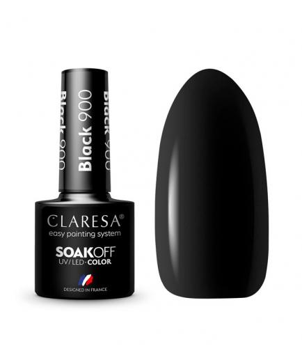 Claresa - Semi-permanent nail polish Soak off - 900: Black