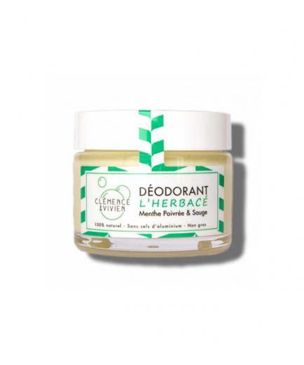 Clémence & Vivien - Desodorante natural en crema - Menta y salvia