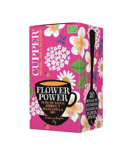 Cupper - Ecological infusion of elderflower, hibiscus and chamomile Flower Power - 20 Sachets