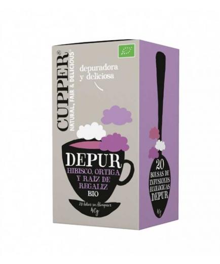 Cupper - Ecological infusion of hibiscus, nettle and licorice Depur - 20 Sachets