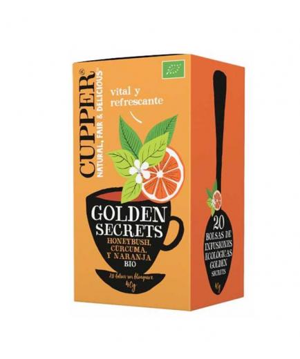 Cupper - Infusión ecológica de honeybush, naranja y cúrcuma Golden Secrets - 20 Bolsitas