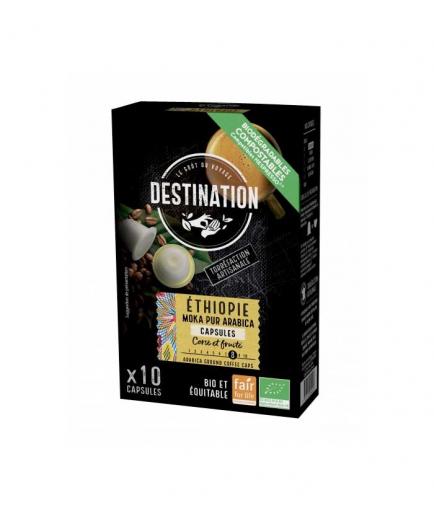 DESTINATION - Coffee in biodegradable capsules Mocha Ethiopia 100% Arabica 10 capsules