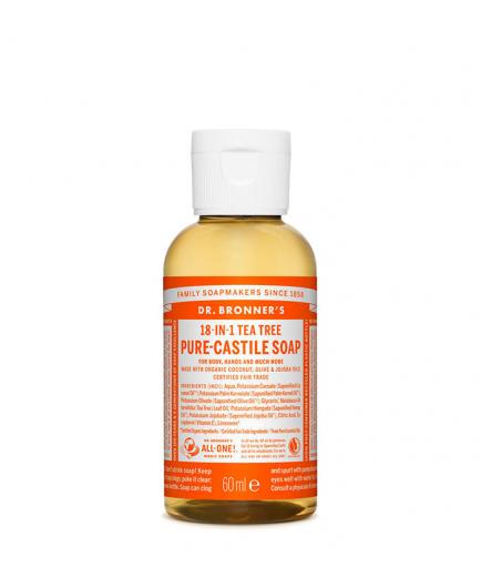 Dr. Bronner´s - Jabón de castilla líquido concentrado - Árbol de Té - 60ml