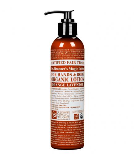 Dr. Bronner´s - Loción para cuerpo y manos vegana - Naranja Lavanda