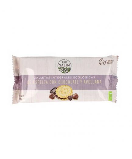Eco-Salim - Wholemeal spelled biscuits with chocolate and bio hazelnut 80g
