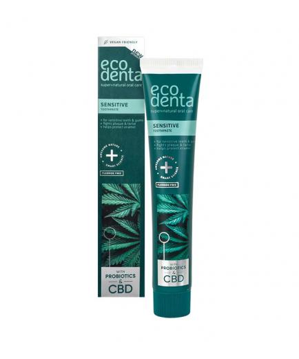 ecodenta - Organic toothpaste for sensitive teeth and gums with CBD and probiotics 75ml