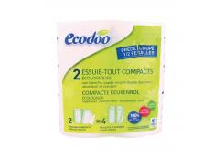 Ecodoo - Papel de cocina compacto de fibras recicladas 2 Uds