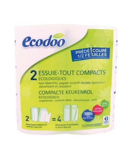 Ecodoo - Papel de cocina compacto de fibras recicladas 2 Uds