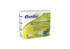 Ecodoo - Papel higiénico compacto de fibras recicladas 4 Uds